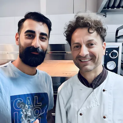 Erfan Zelandian Erfan Zelandian with Francesco Santocono